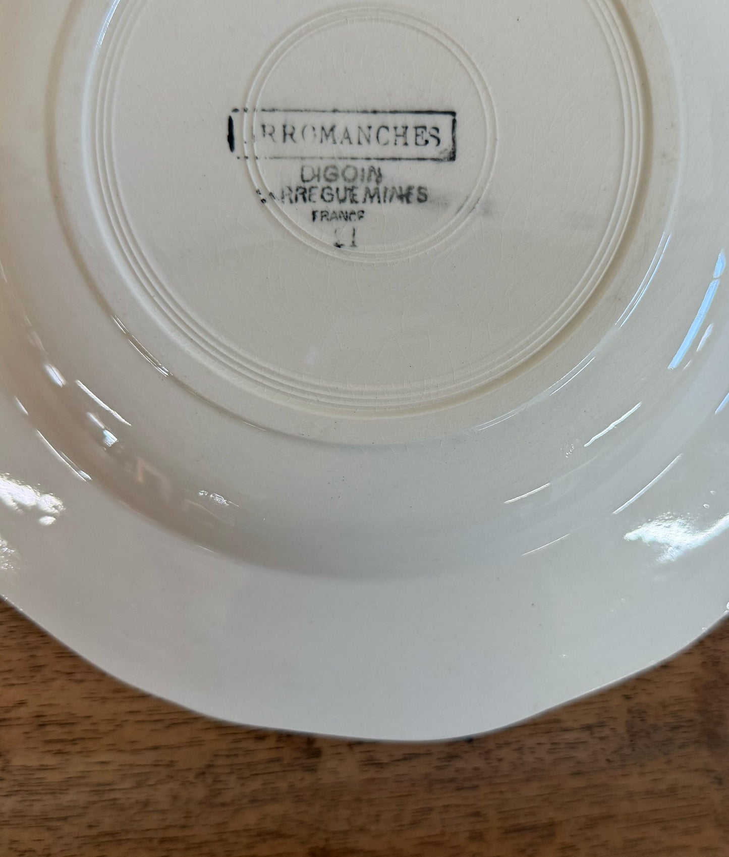Sarreguemines"ARROMANCHES"Soup Plate