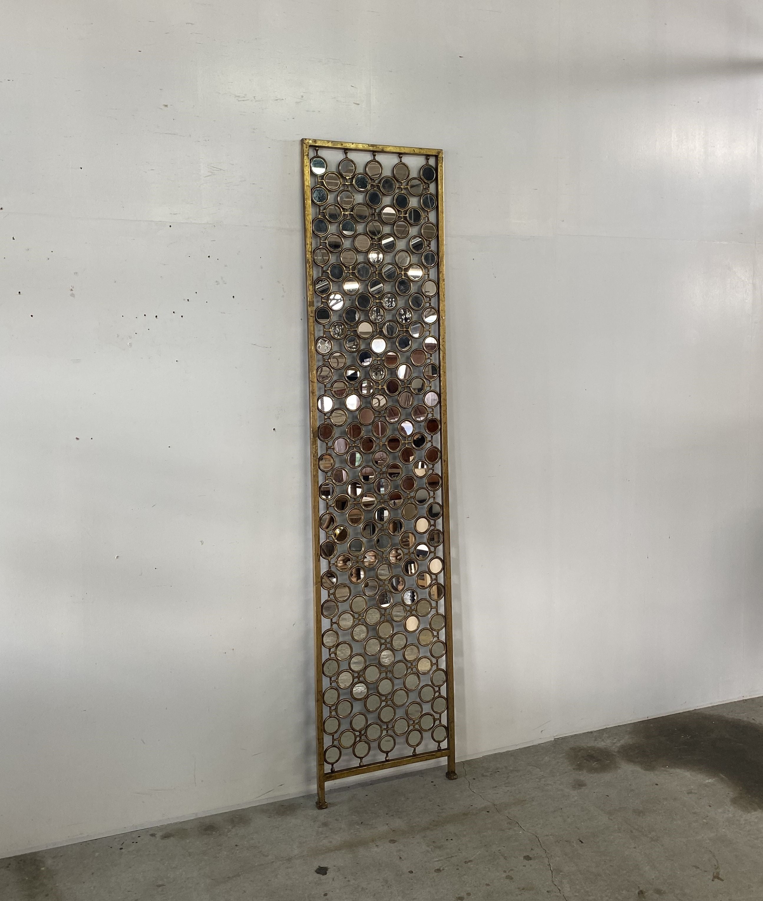 Metal and Mirror Screen – Round trip Antiques