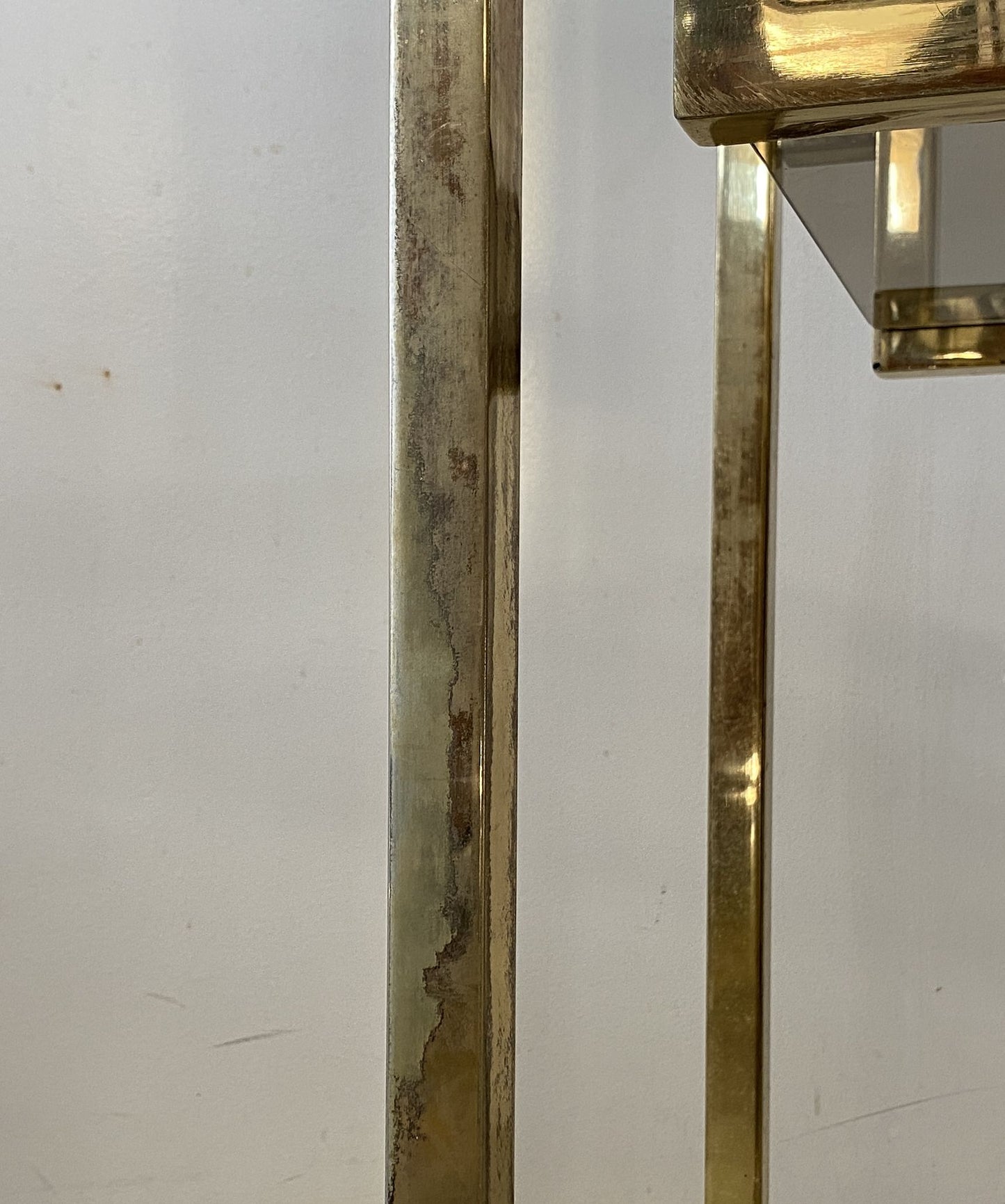 Vintage Geometric Chrome Wall Unit