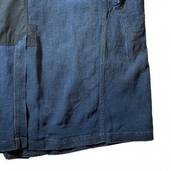 indigo linen maquignon coat