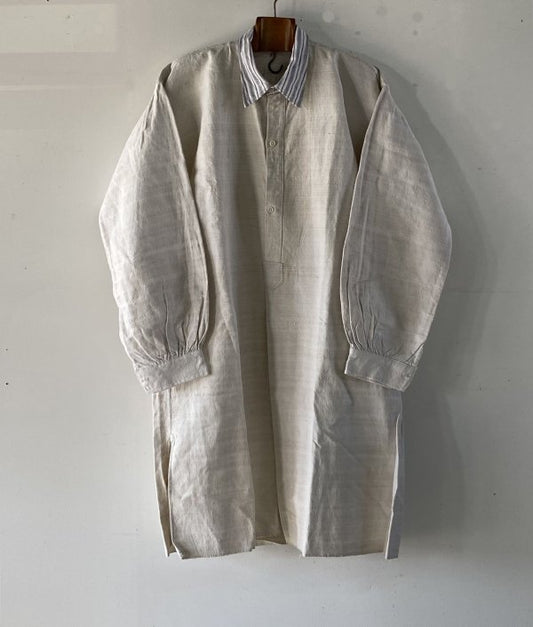 France vintage linen smock