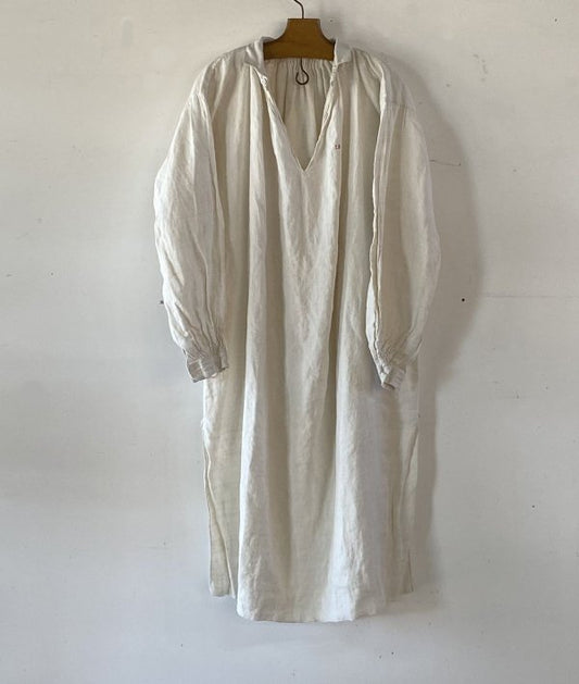 France vintage linen smock