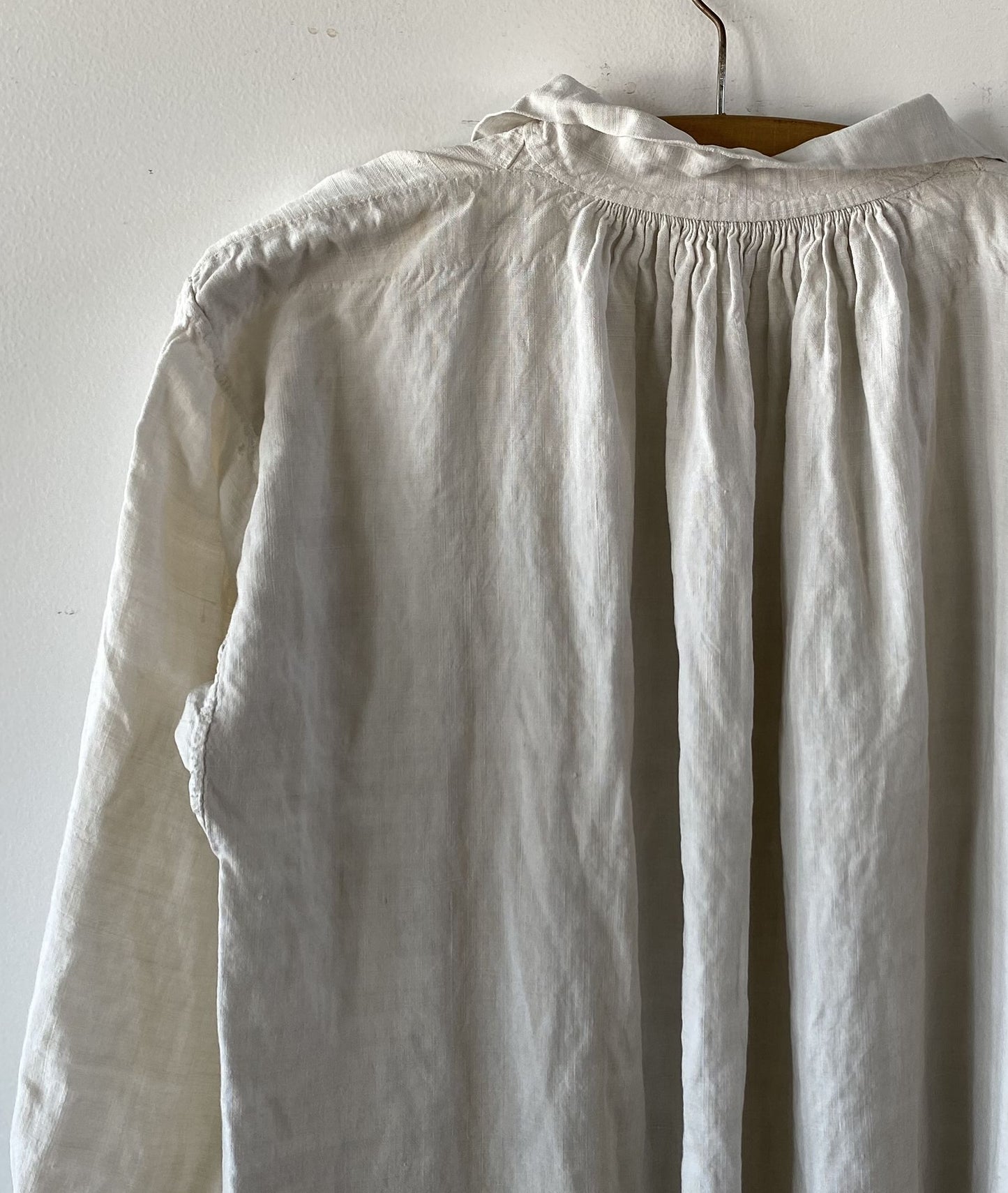 French vintage linen smock