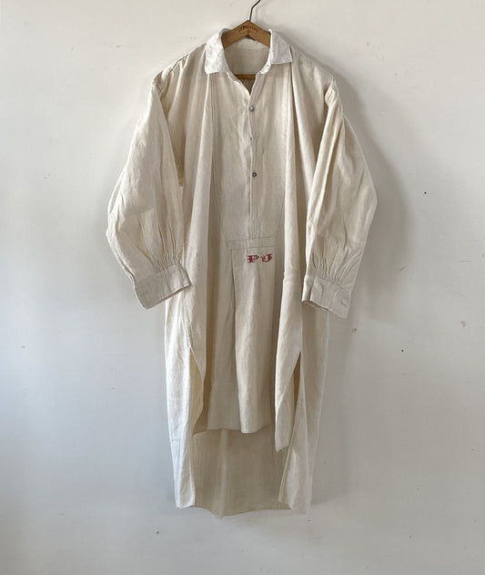 France vintage linen smock