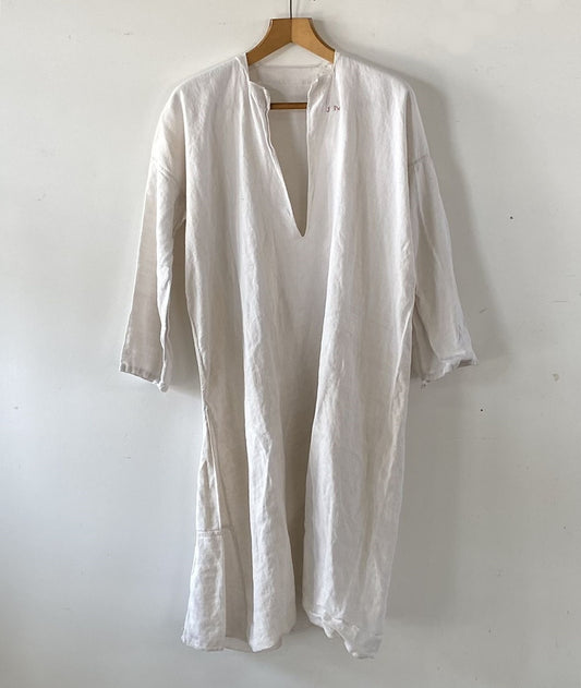 France vintage linen smock