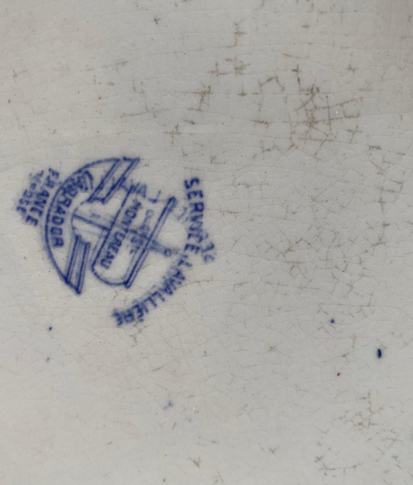 "Creil et Montereau"Oval Plate