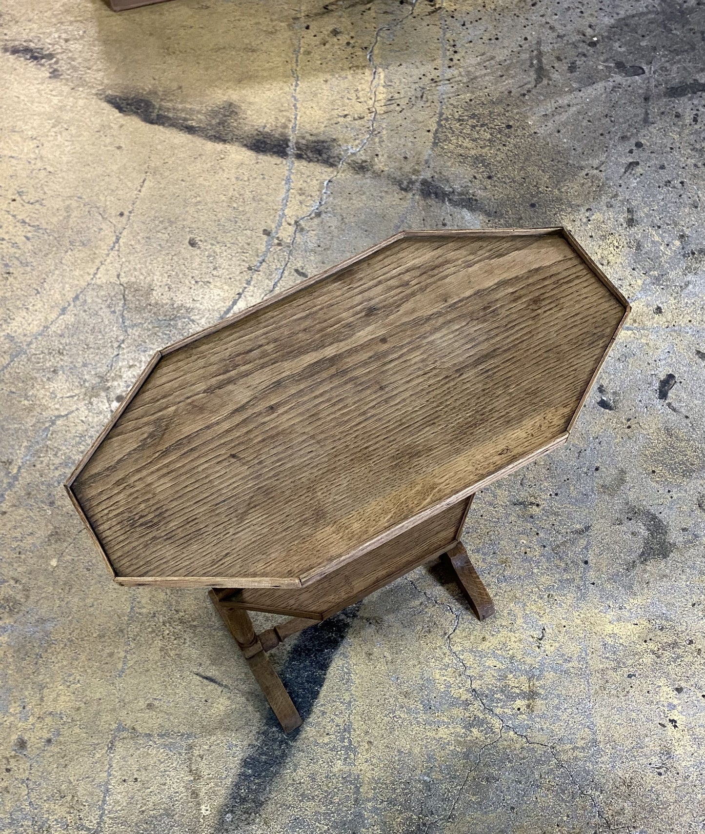 Octagonal Oak Side Table