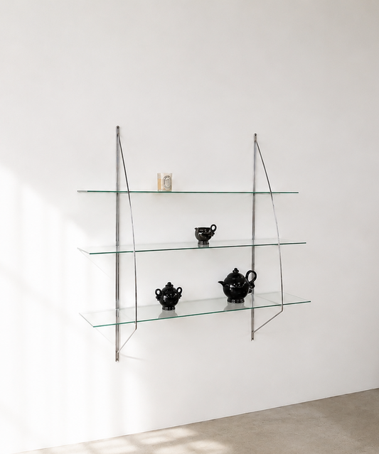 Vintage IKEA Glass Chrome Rack by Tord Björklund