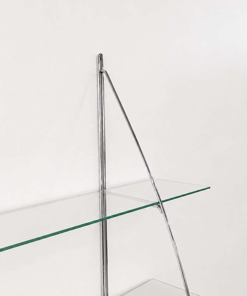 Vintage IKEA Glass Chrome Rack by Tord Björklund