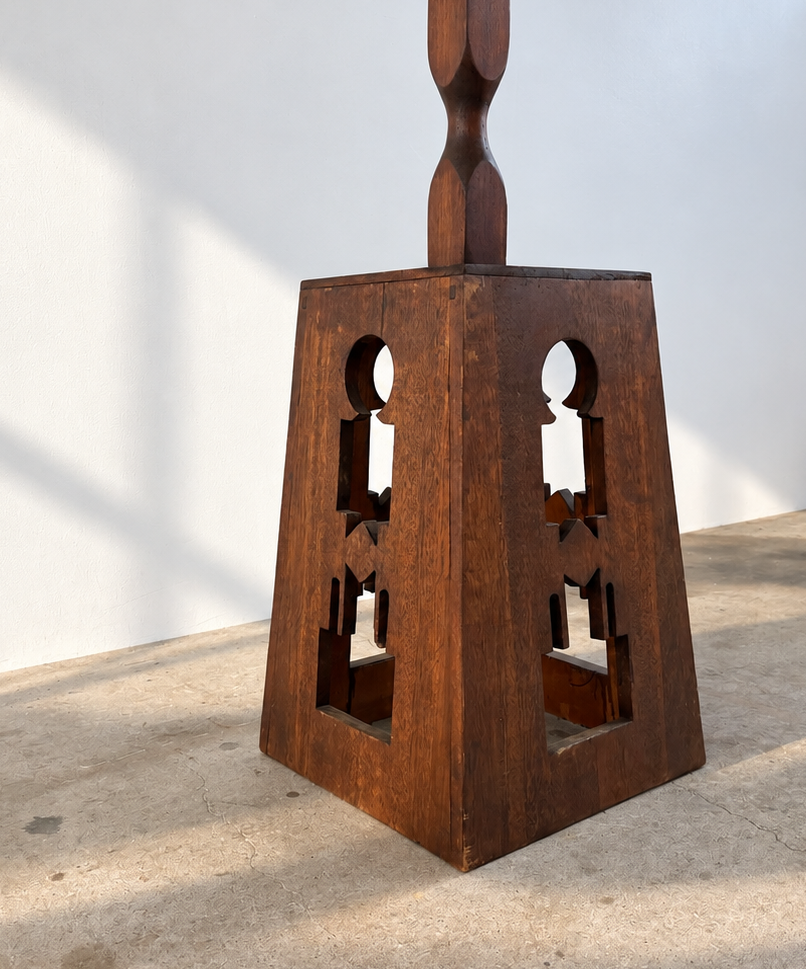 Vintage Sculptural Wooden Pedestal