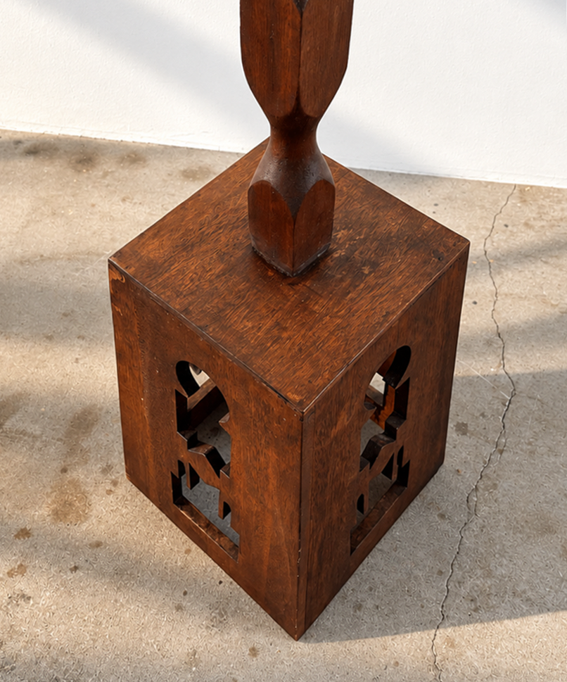 Vintage Sculptural Wooden Pedestal