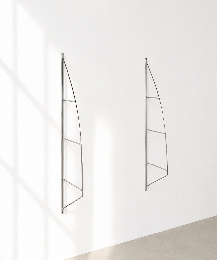 Vintage IKEA Glass Chrome Rack by Tord Björklund