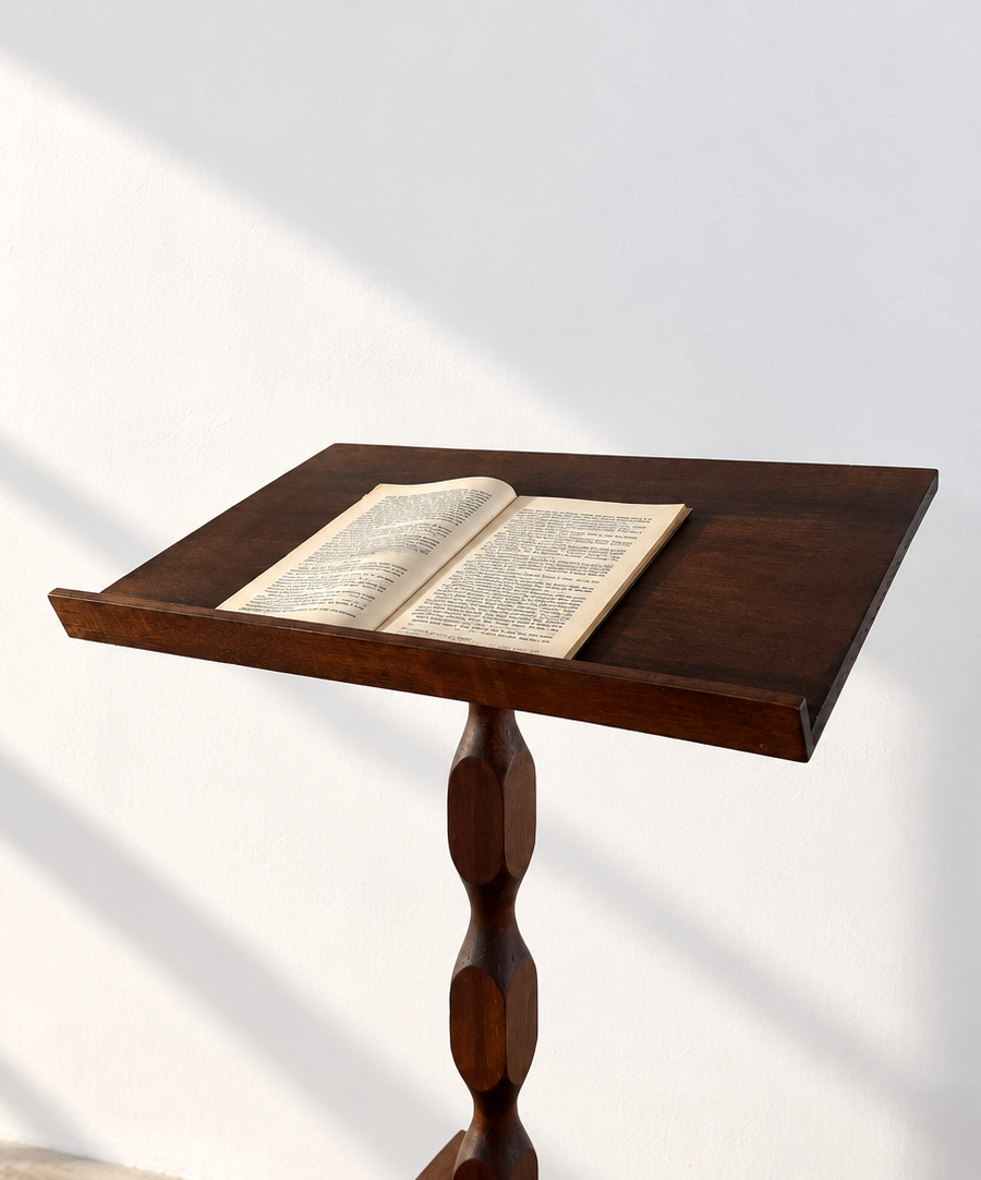 Vintage Sculptural Wooden Pedestal