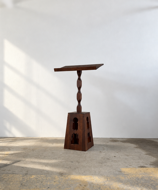 Vintage Sculptural Wooden Pedestal