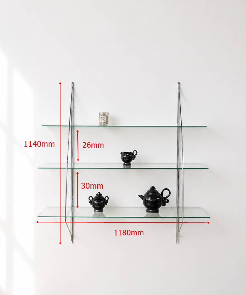 Vintage IKEA Glass Chrome Rack by Tord Björklund