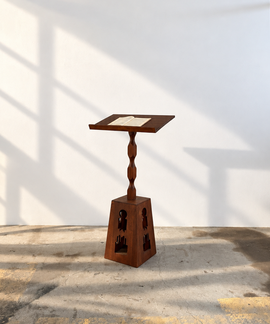 Vintage Sculptural Wooden Pedestal