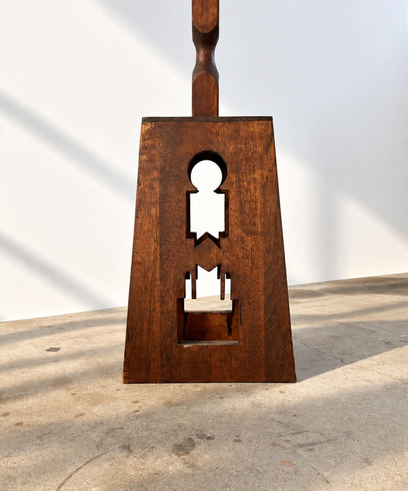 Vintage Sculptural Wooden Pedestal