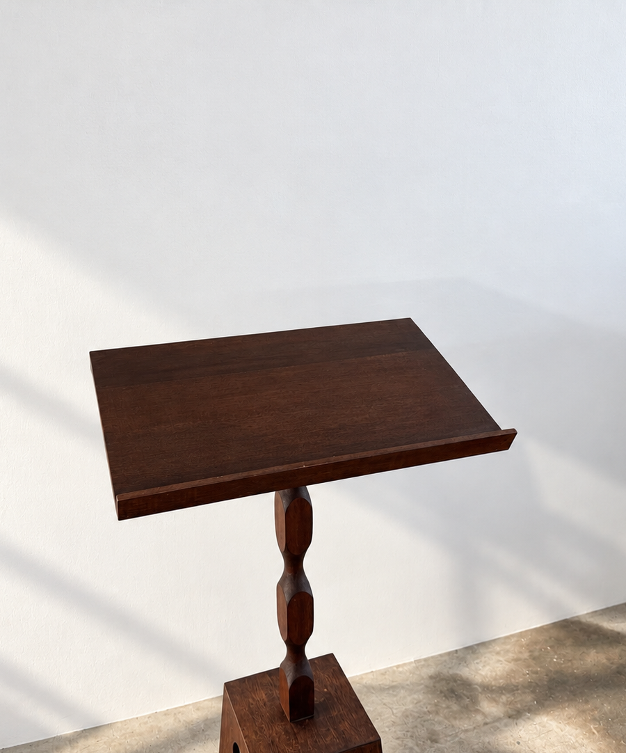 Vintage Sculptural Wooden Pedestal