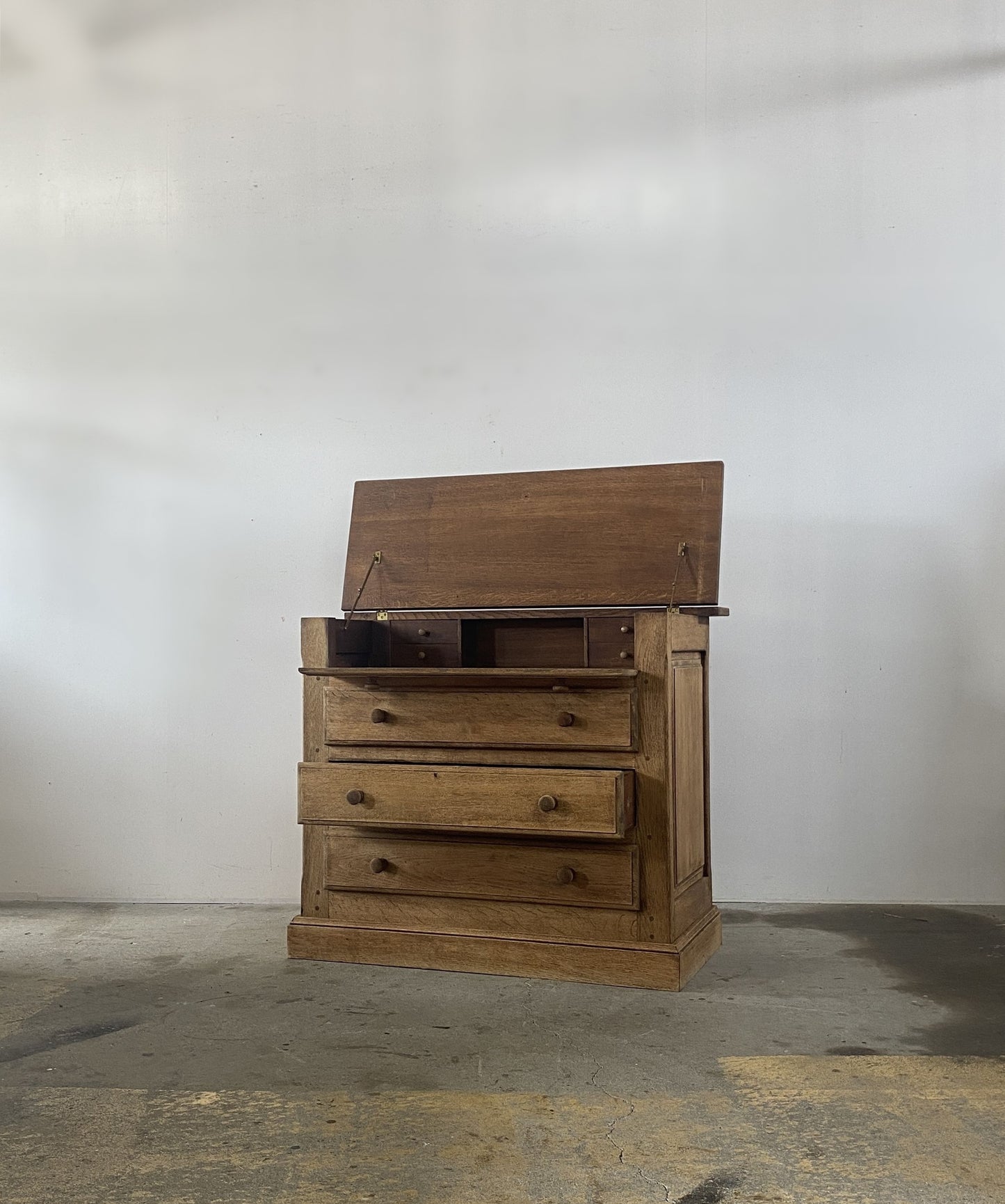 Antique Oak Writing Chest