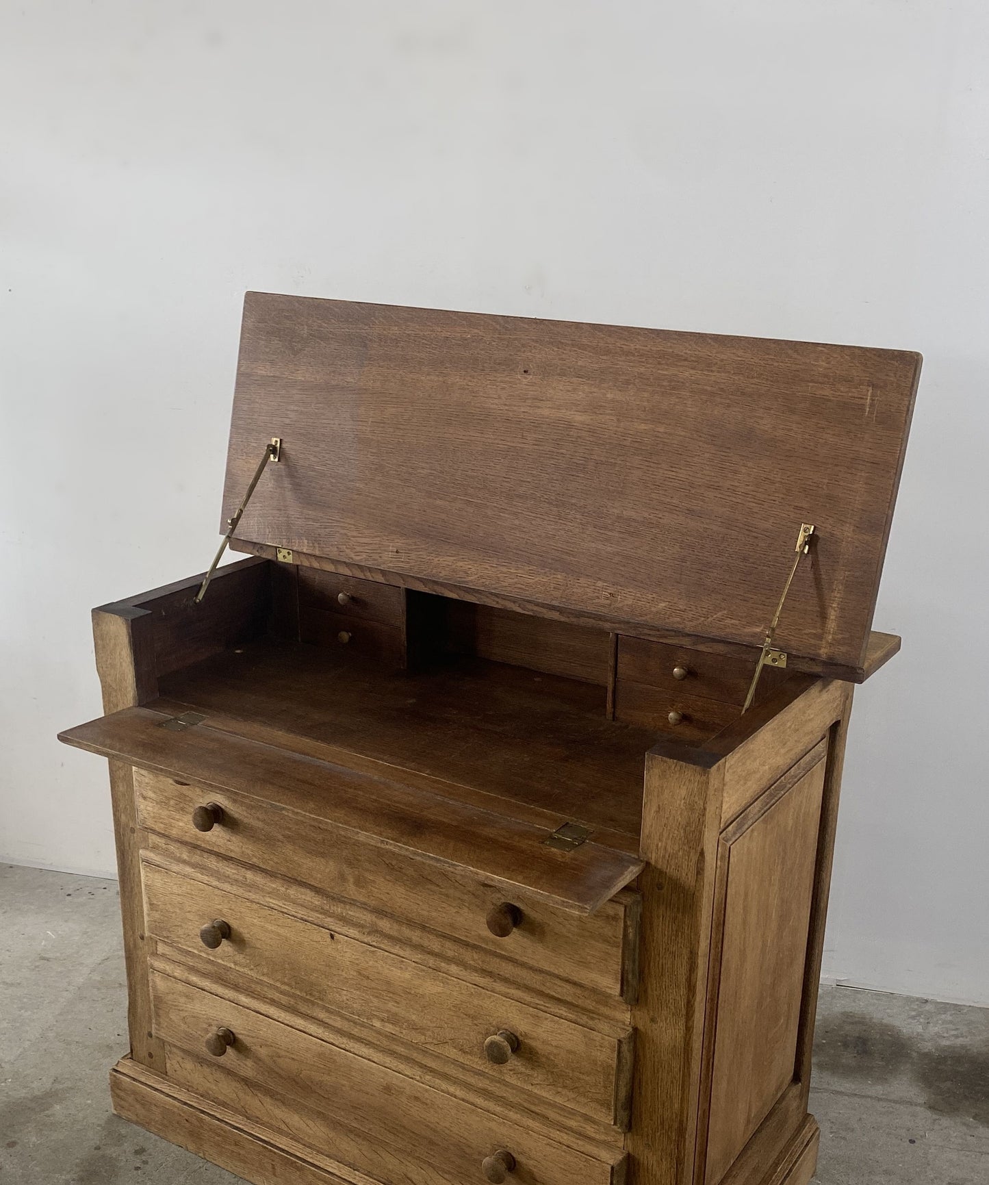 Antique Oak Writing Chest