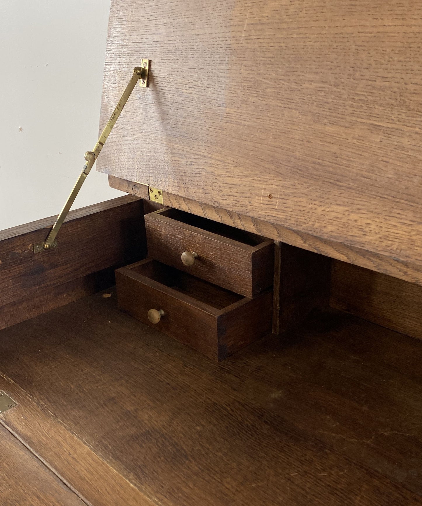 Antique Oak Writing Chest
