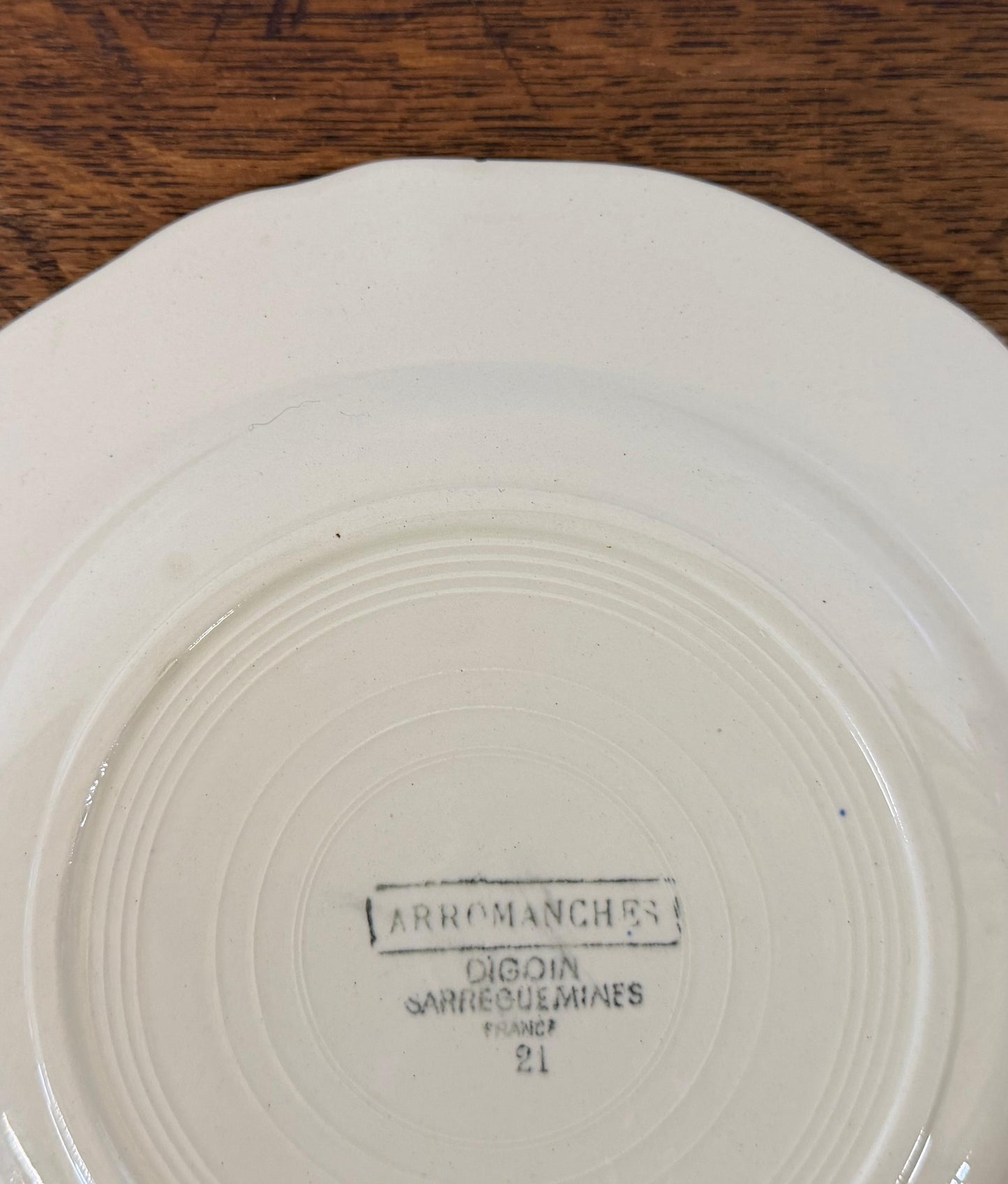 Sarreguemines"ARROMANCHES"Desert Plate