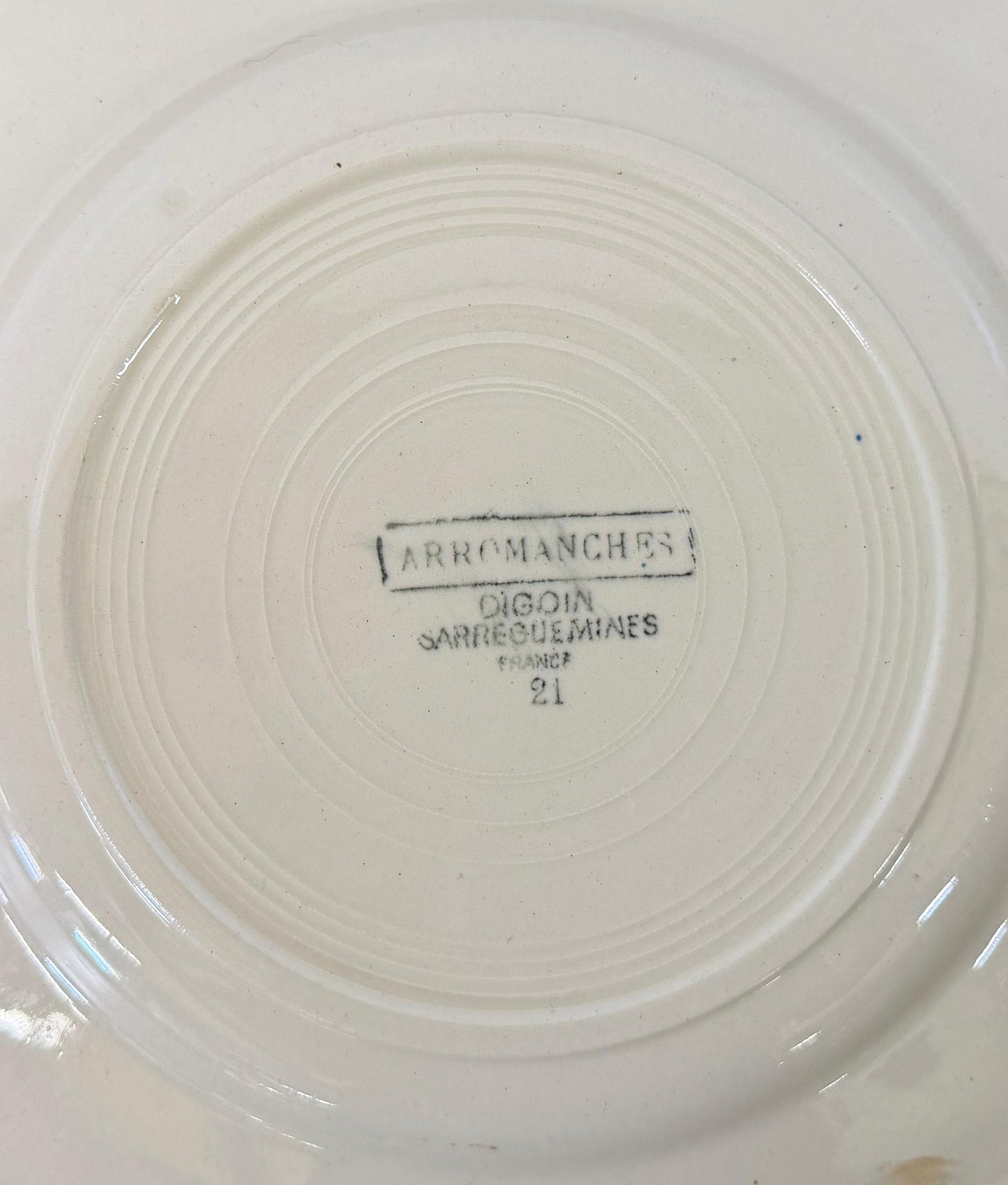 Sarreguemines"ARROMANCHES"Desert Plate