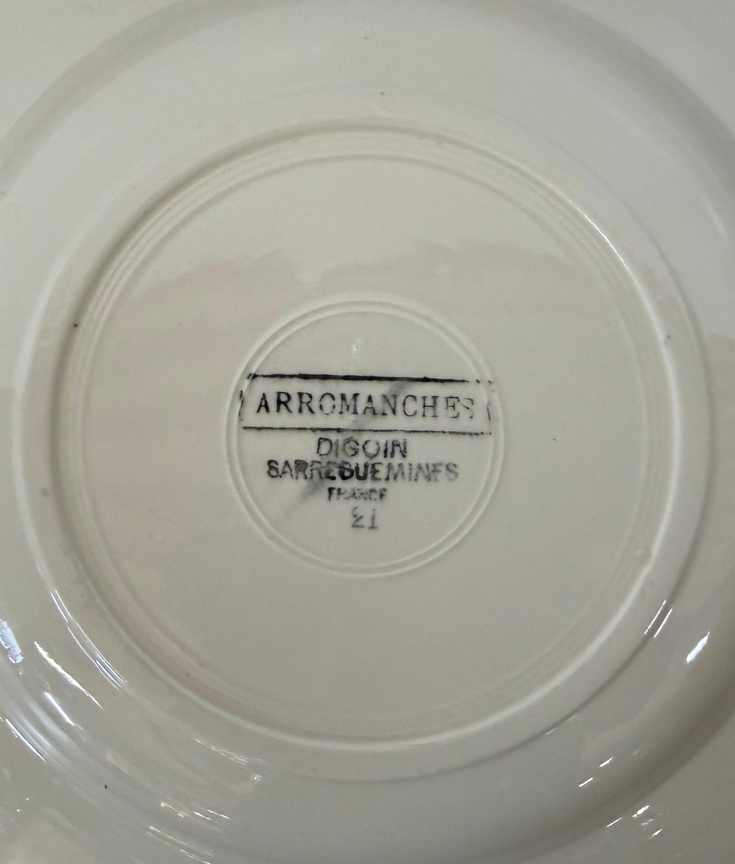 Sarreguemines"ARROMANCHES"Soup Plate