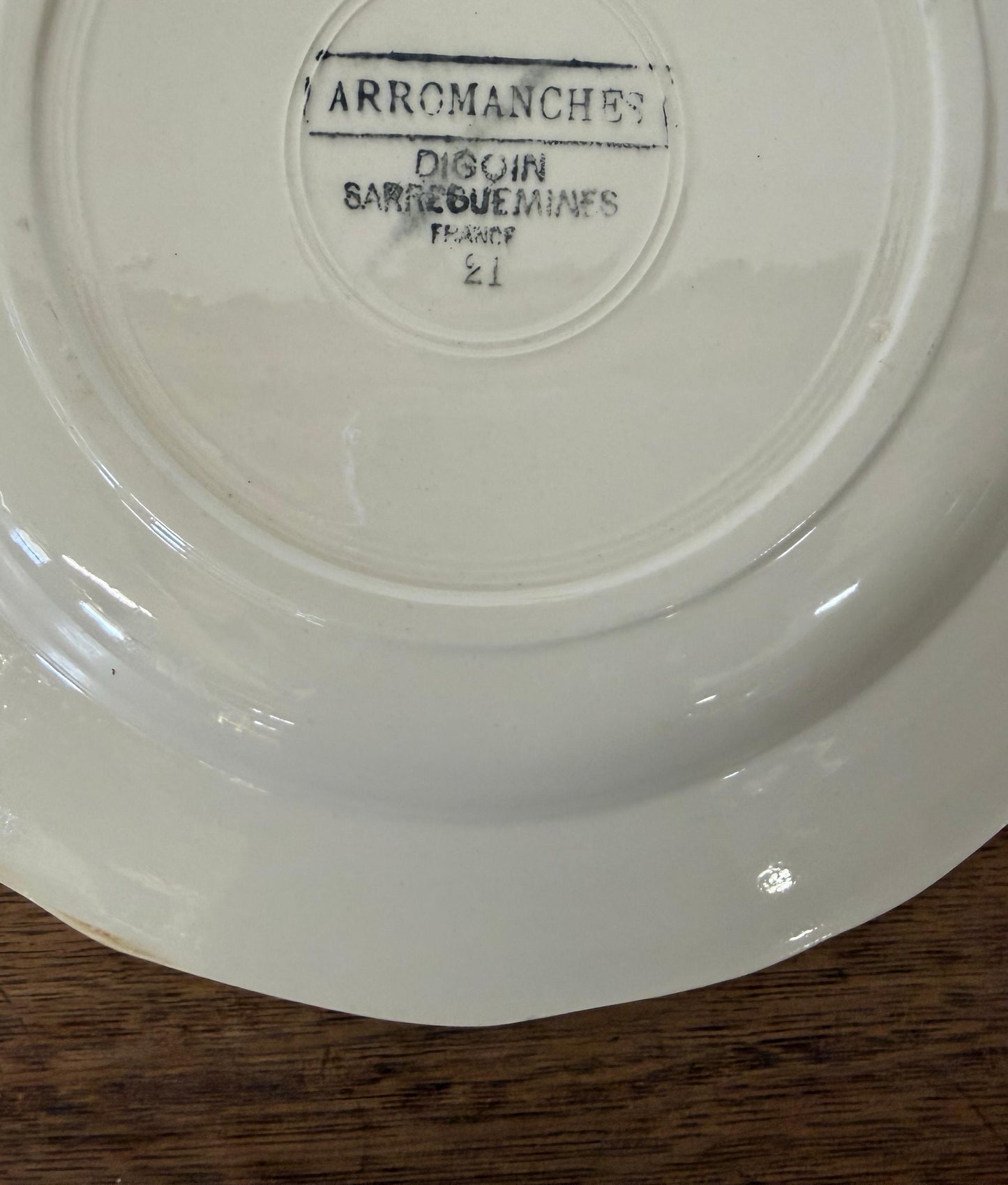 Sarreguemines"ARROMANCHES"Soup Plate