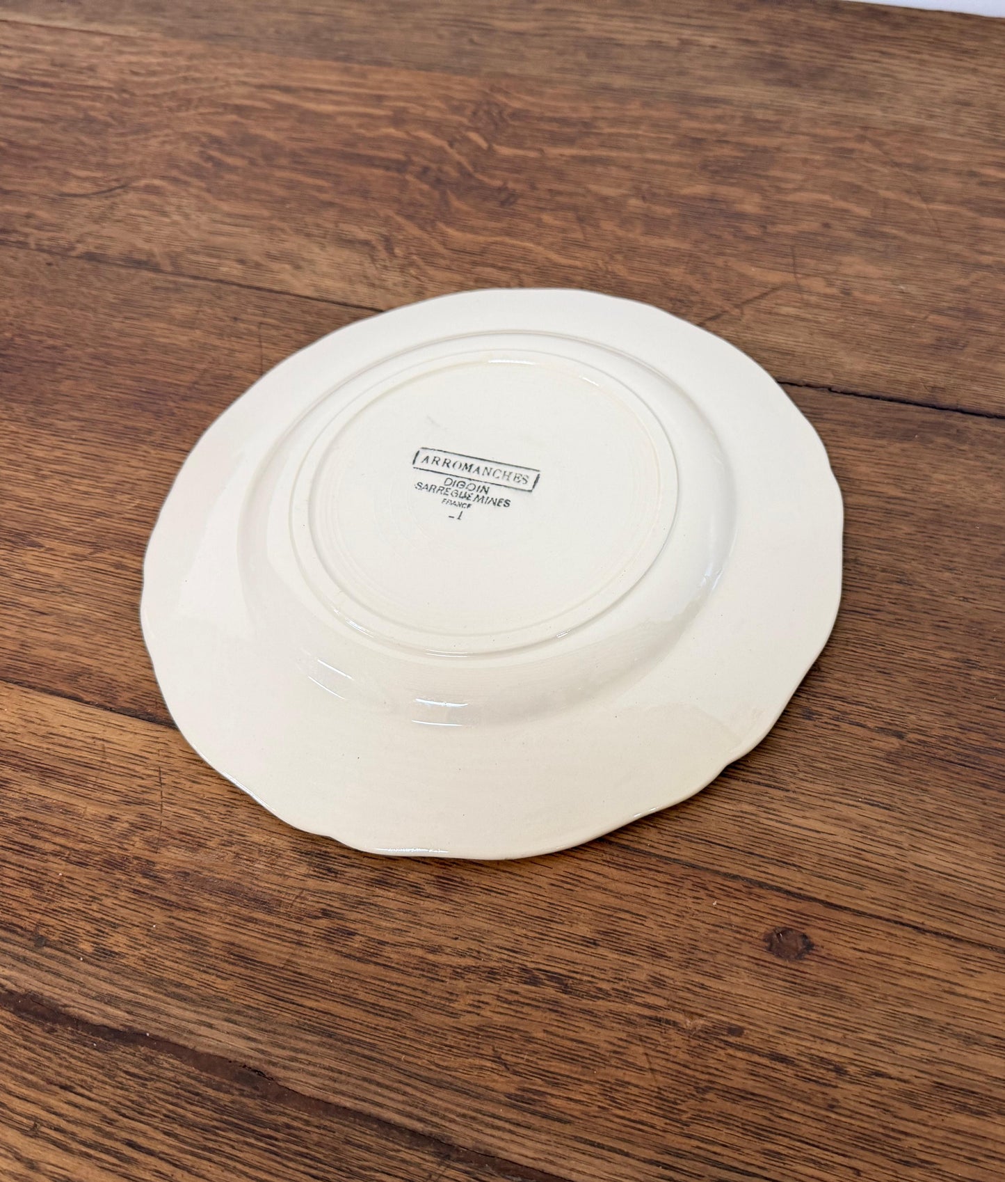 Digoin&Sarreguemines"ARROMANCHES"Desert Plate