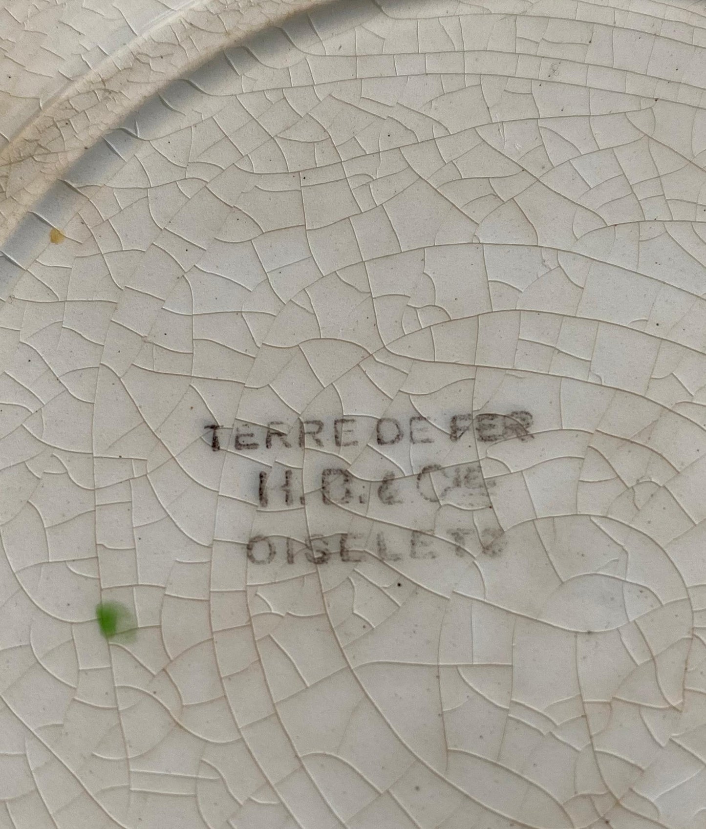 HB&C TERRE DE FER"choisy le roi"Soup Plate