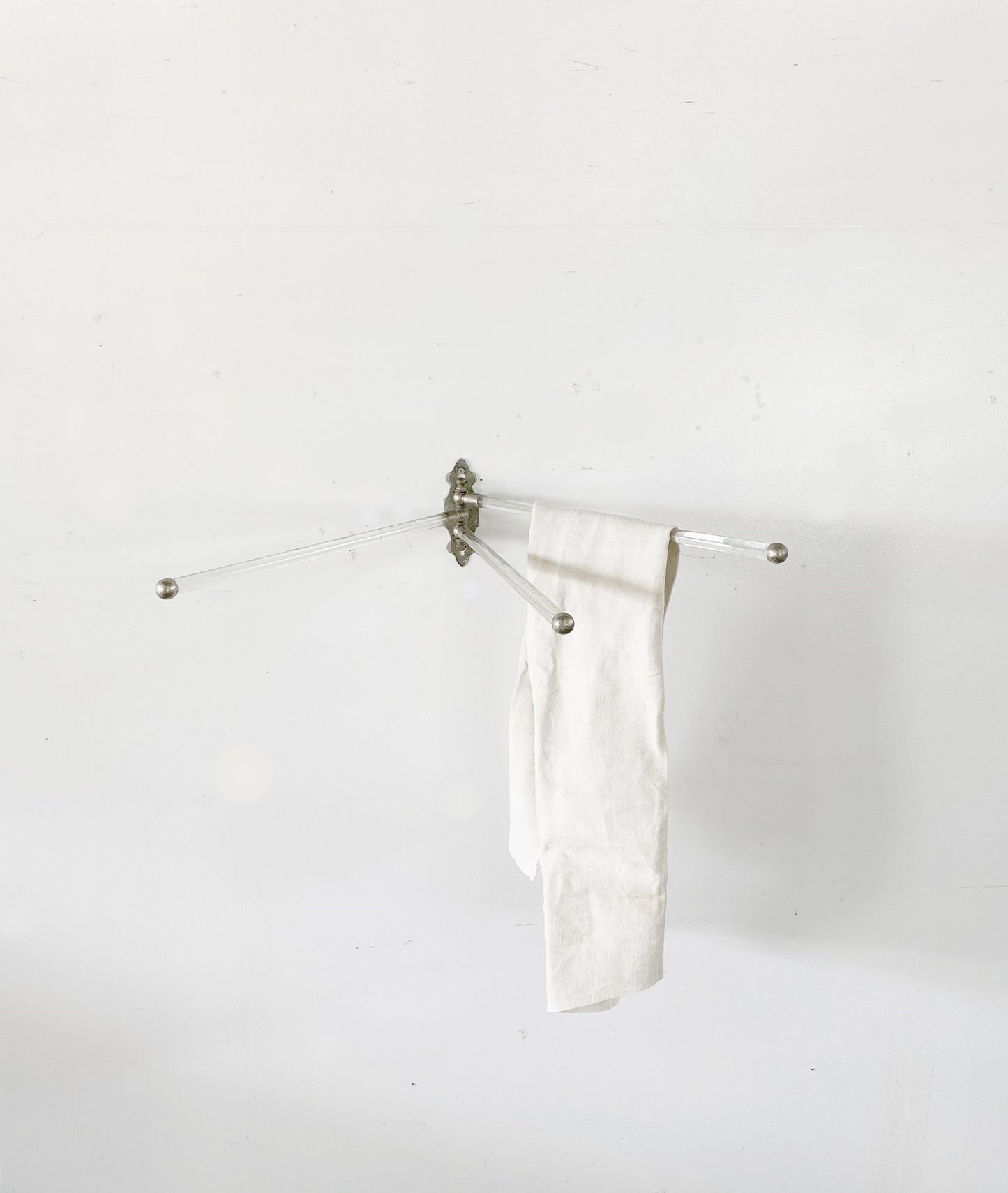 Vintage Glass Towel Hanger