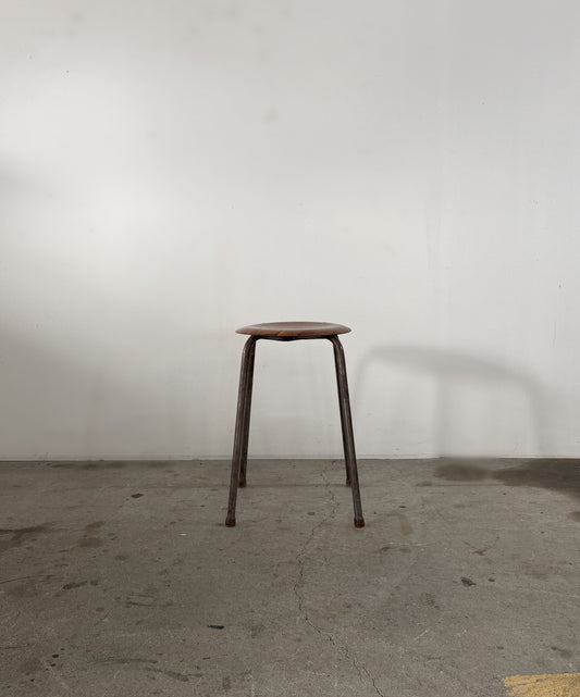 Vintage Wood Top Stool