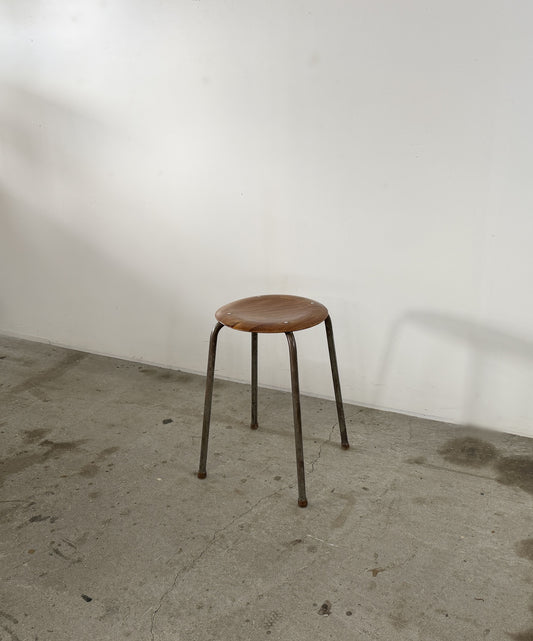 Vintage Wood Top Stool
