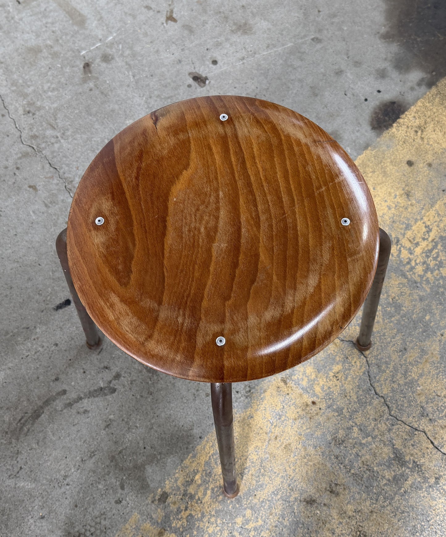 Vintage Wood Top Stool