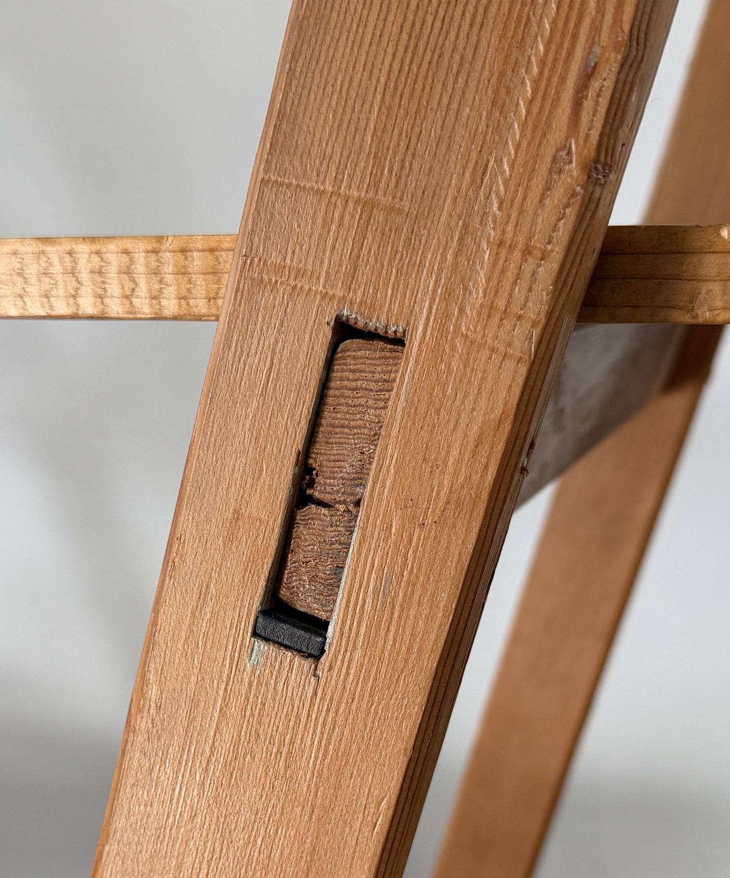 Vintage Folding Wooden Ladder Shelf