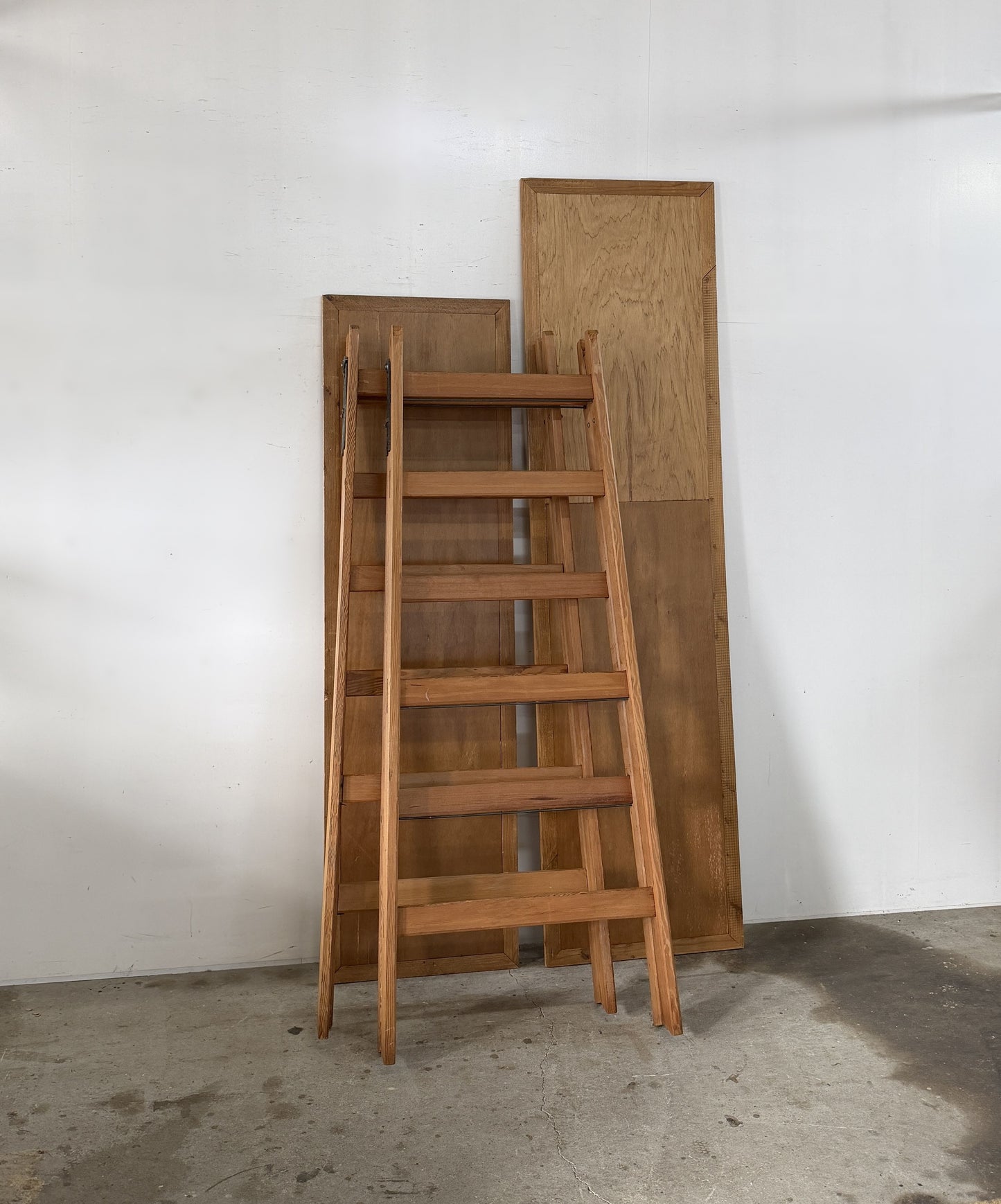 Vintage Folding Wooden Ladder Shelf