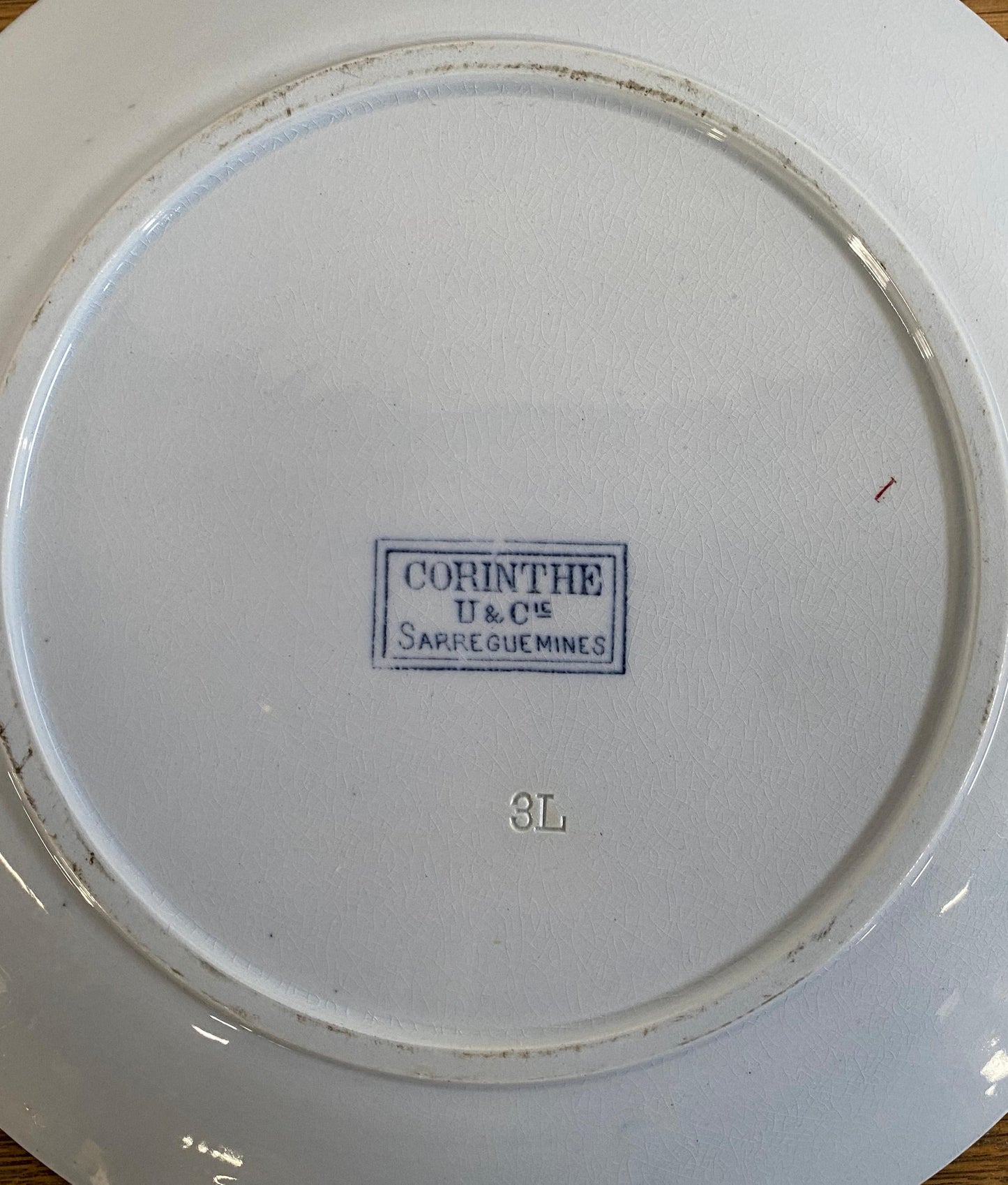 Sarreguemines"CORIN'THE  U&C"Dinner Plate B