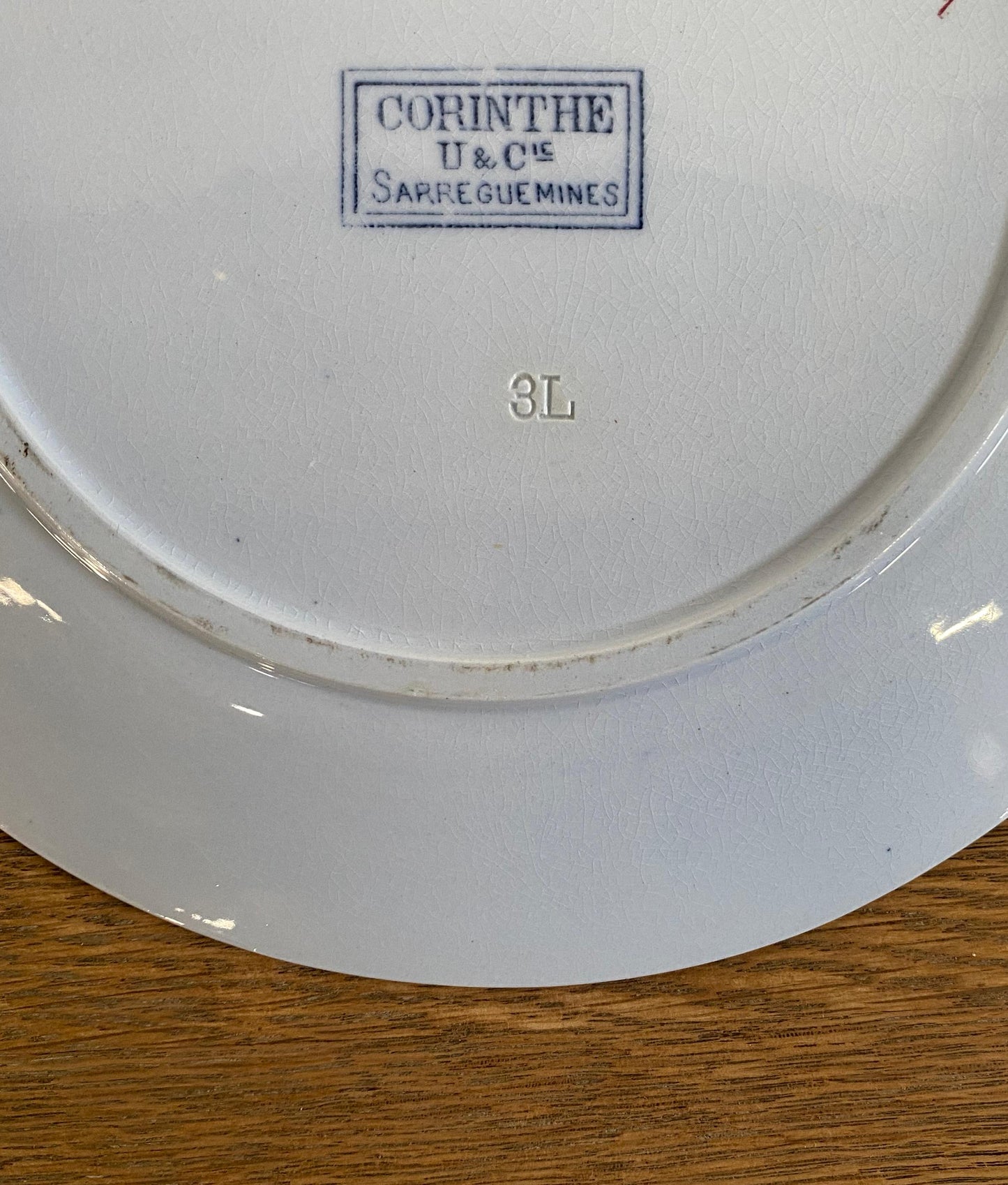 Sarreguemines"CORIN'THE  U&C"Dinner Plate B