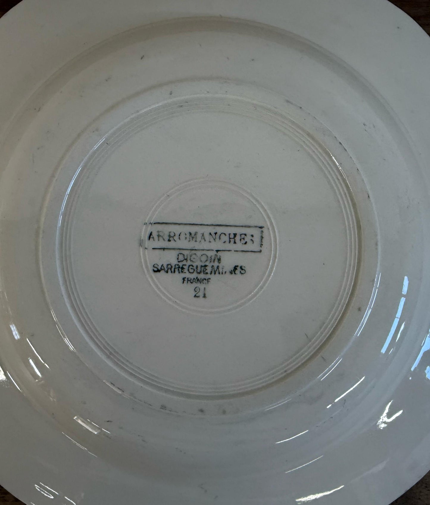 Sarreguemines"ARROMANCHES"Soup Plate