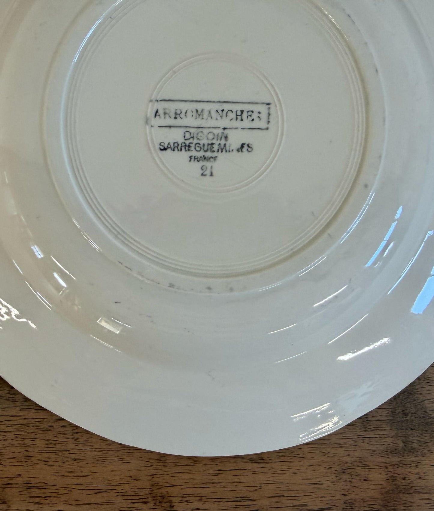 Sarreguemines"ARROMANCHES"Soup Plate