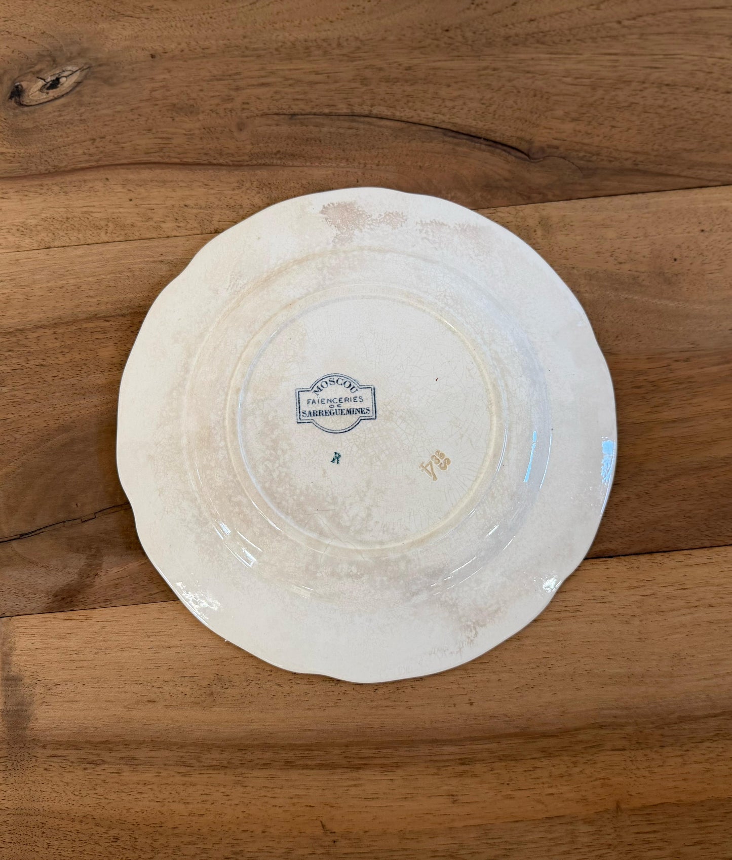 Sarreguemines"Moscou"Desert Plate
