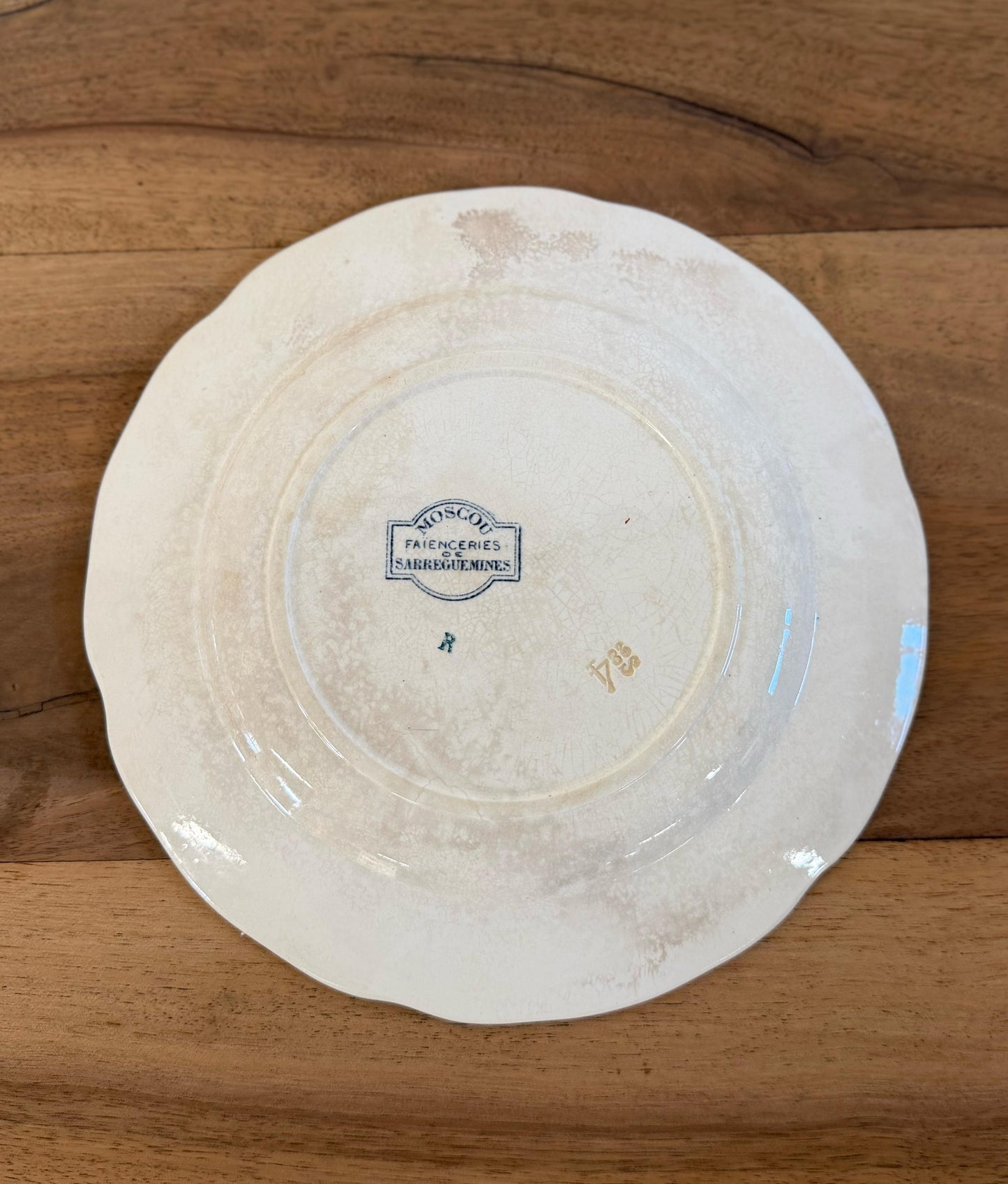 Sarreguemines"Moscou"Desert Plate