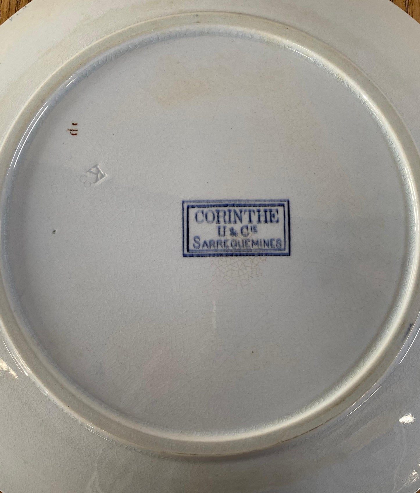 Sarreguemines"CORIN'THE  U&C"Dinner Plate B