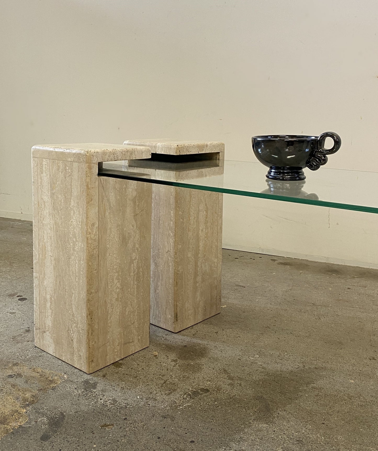 Italian Travertine Coffee Table