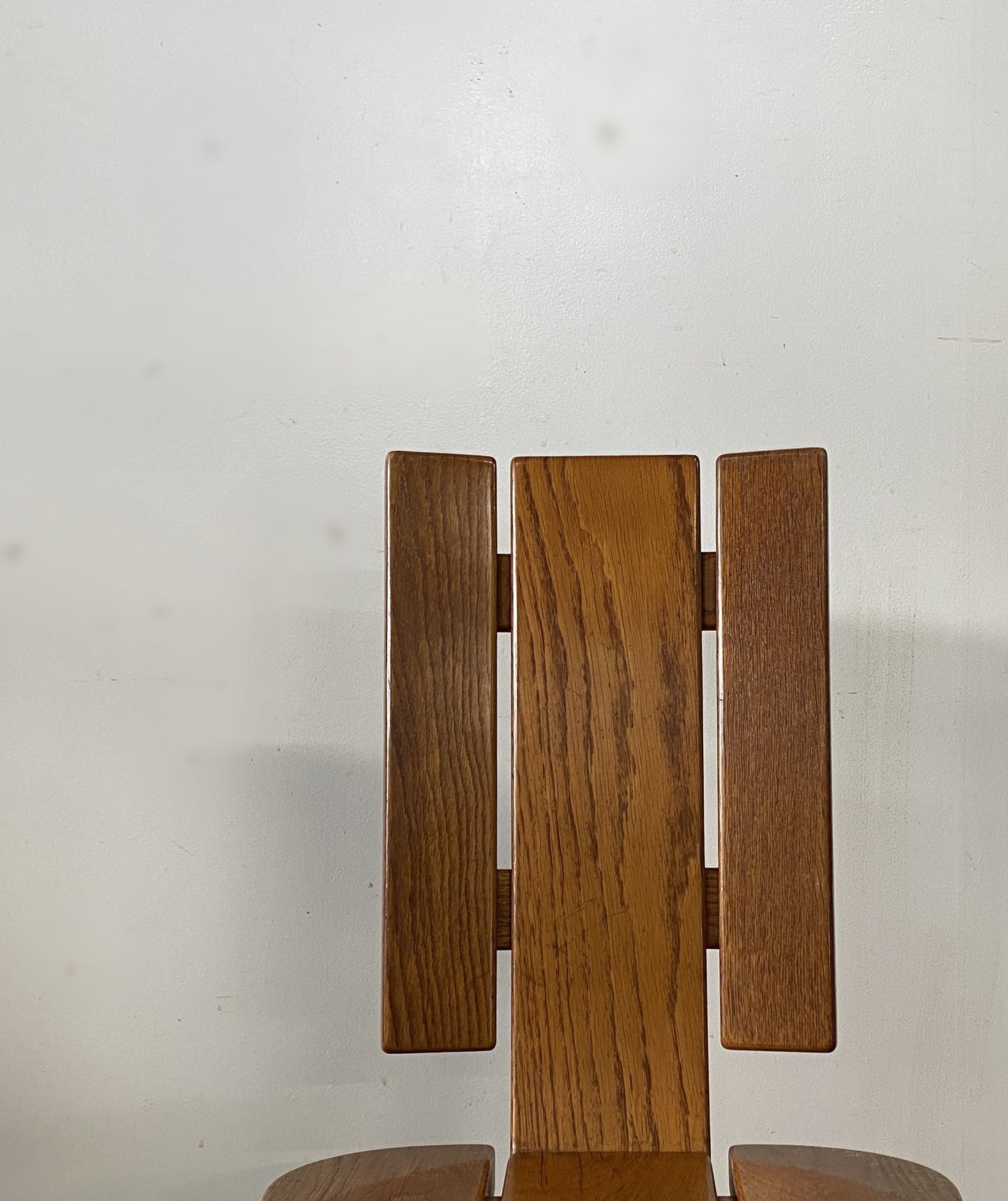 Sculptural Oak Tripod Chairs by ”Ebénisterie Seltz”