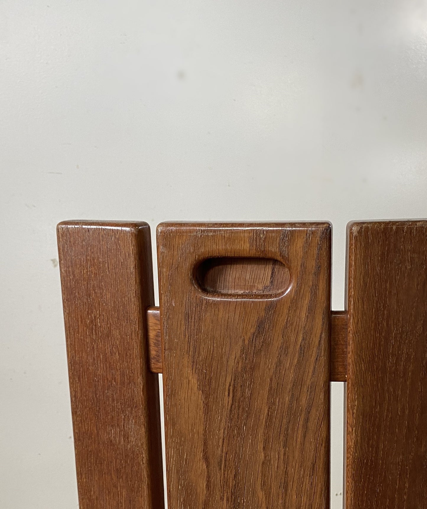 Sculptural Oak Tripod Chairs by ”Ebénisterie Seltz”