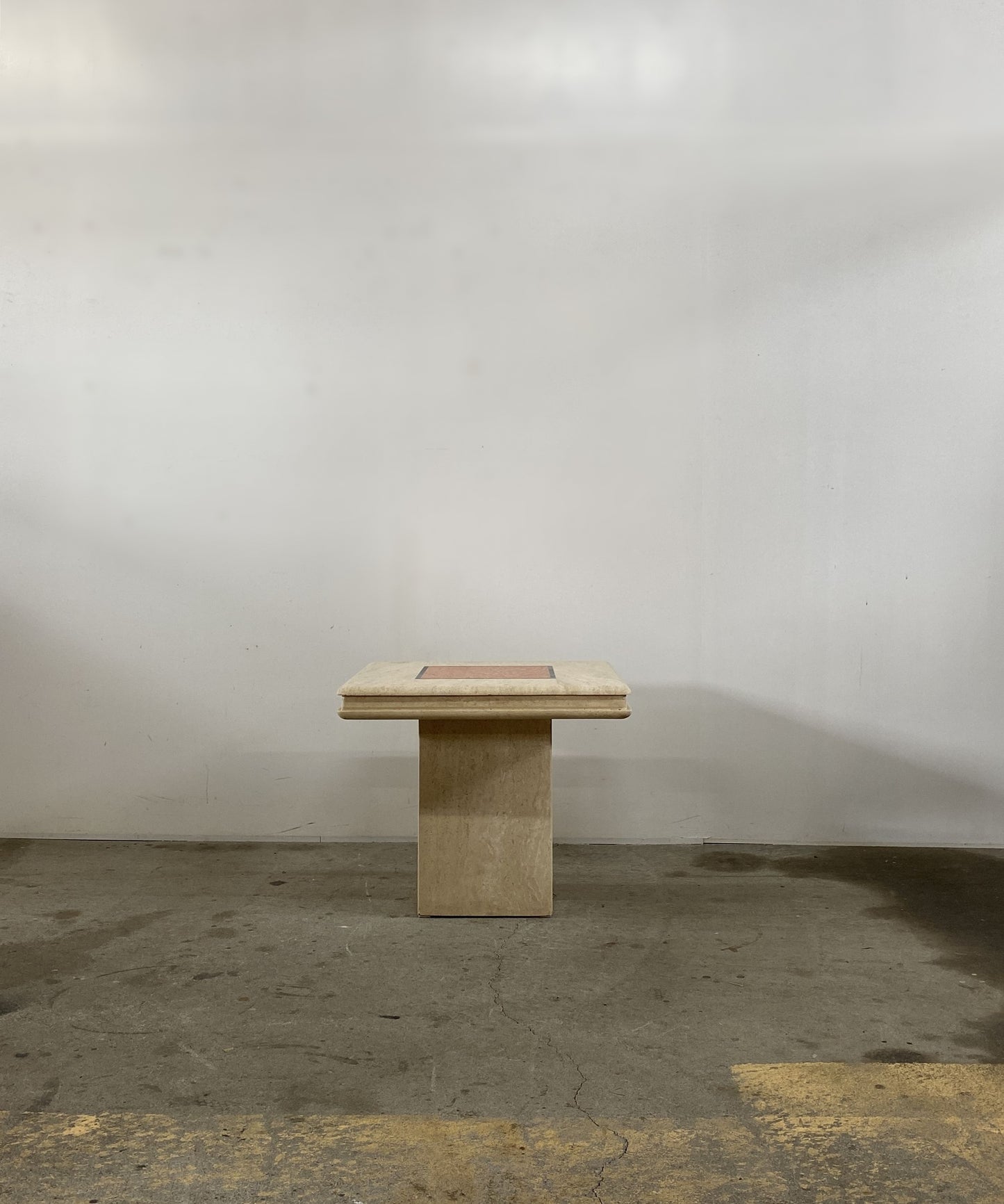 Italian Travertine Side Table