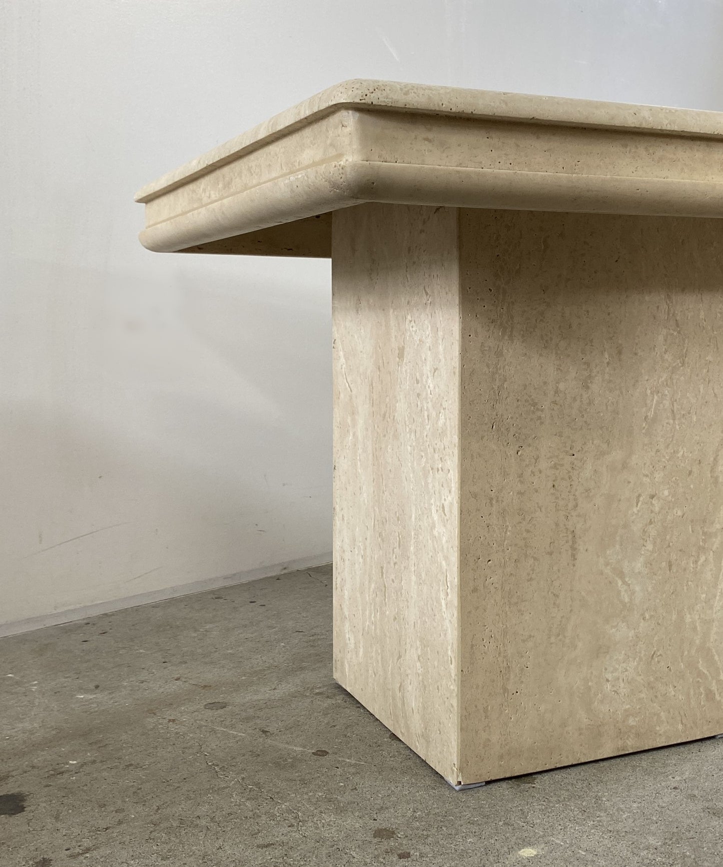 Italian Travertine Side Table
