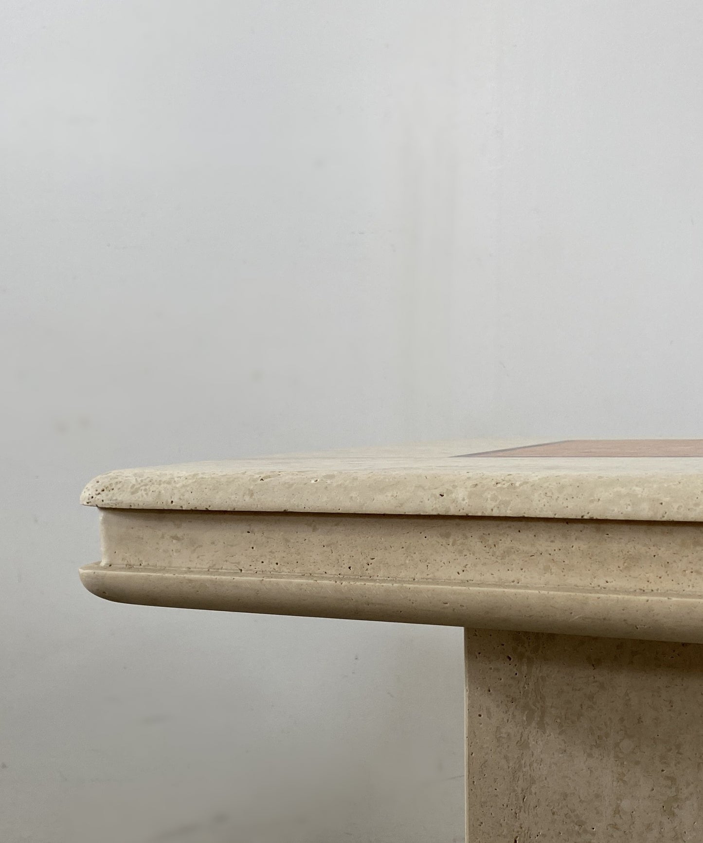 Italian Travertine Side Table